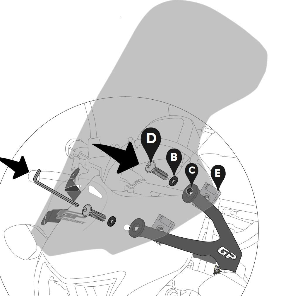 Windscreen for Honda 250L Clear 48 cm
