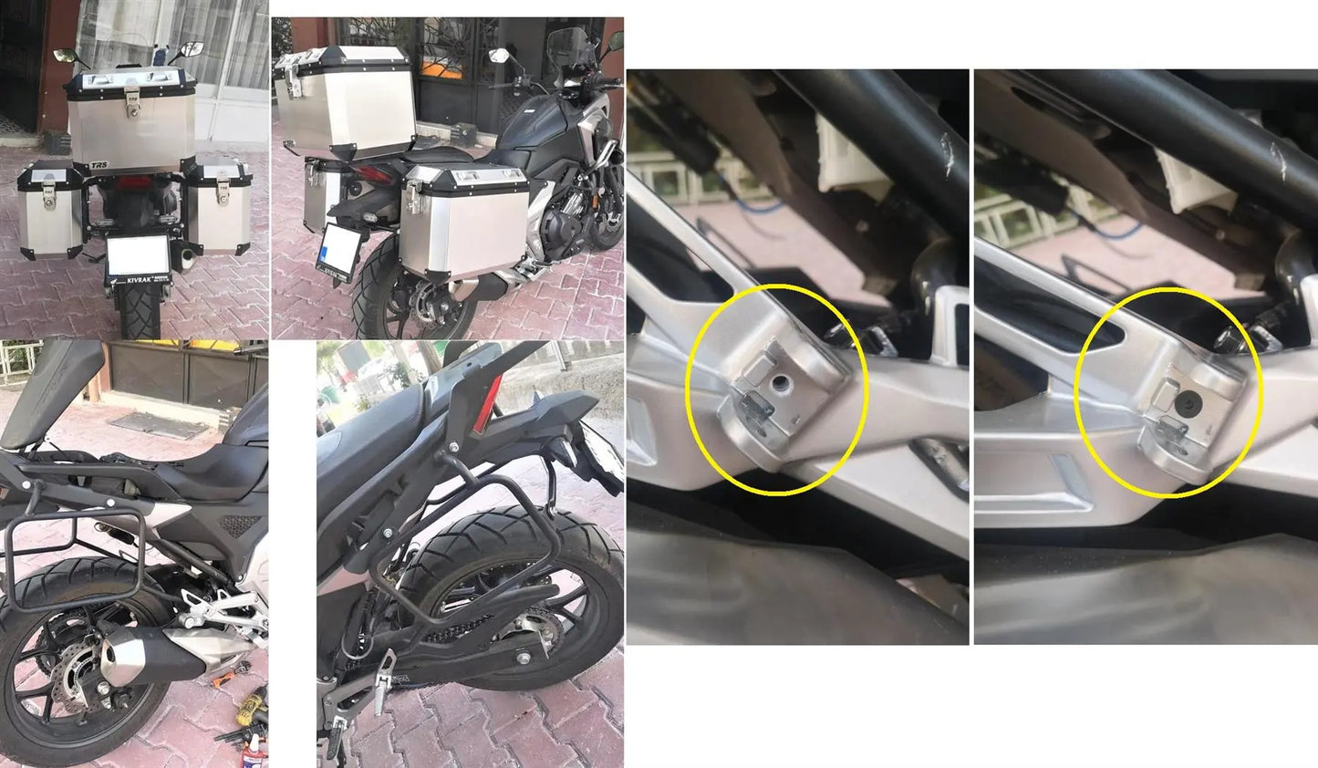 Honda NC750X pannier racks pair 12-20