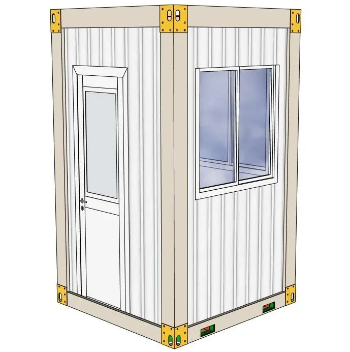 Portable Kiosk Cabin Booth Security Ticket Hut Modular Gate House 150x150 cm