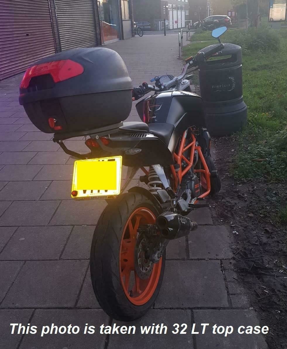 KTM DUKE rear rack luggage carrier + 46 LT TOP CASE SET - ALL IN ONE