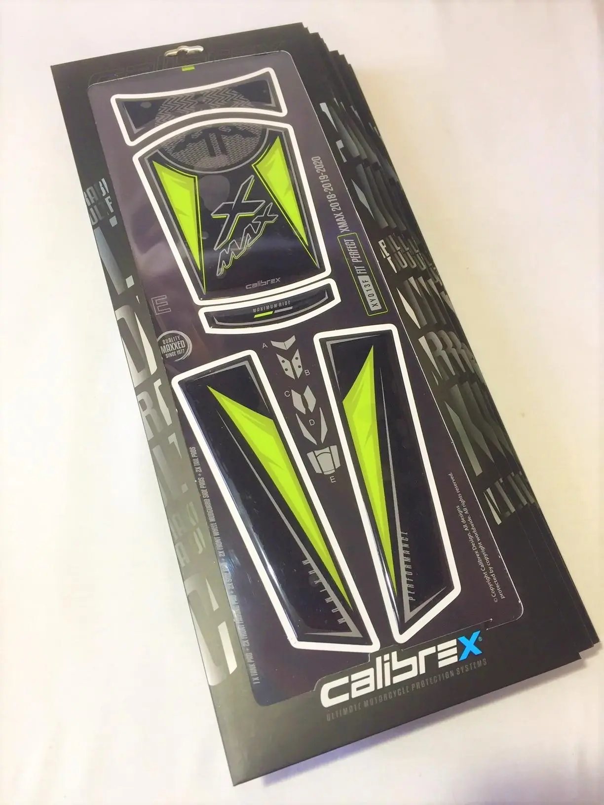 YAMAHA X-MAX FAIRING PROTECTIONS TRIO NIGH FLUO 3-D SET 2018-2022