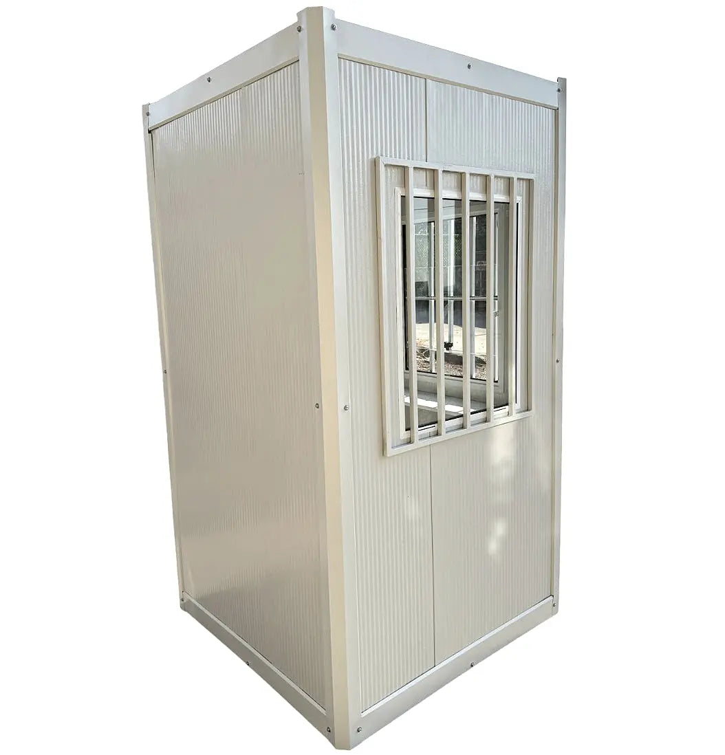 Modular Kiosk Ticket Booth Security Hut Portable Cabin Anti-Vandal 130x130 cm