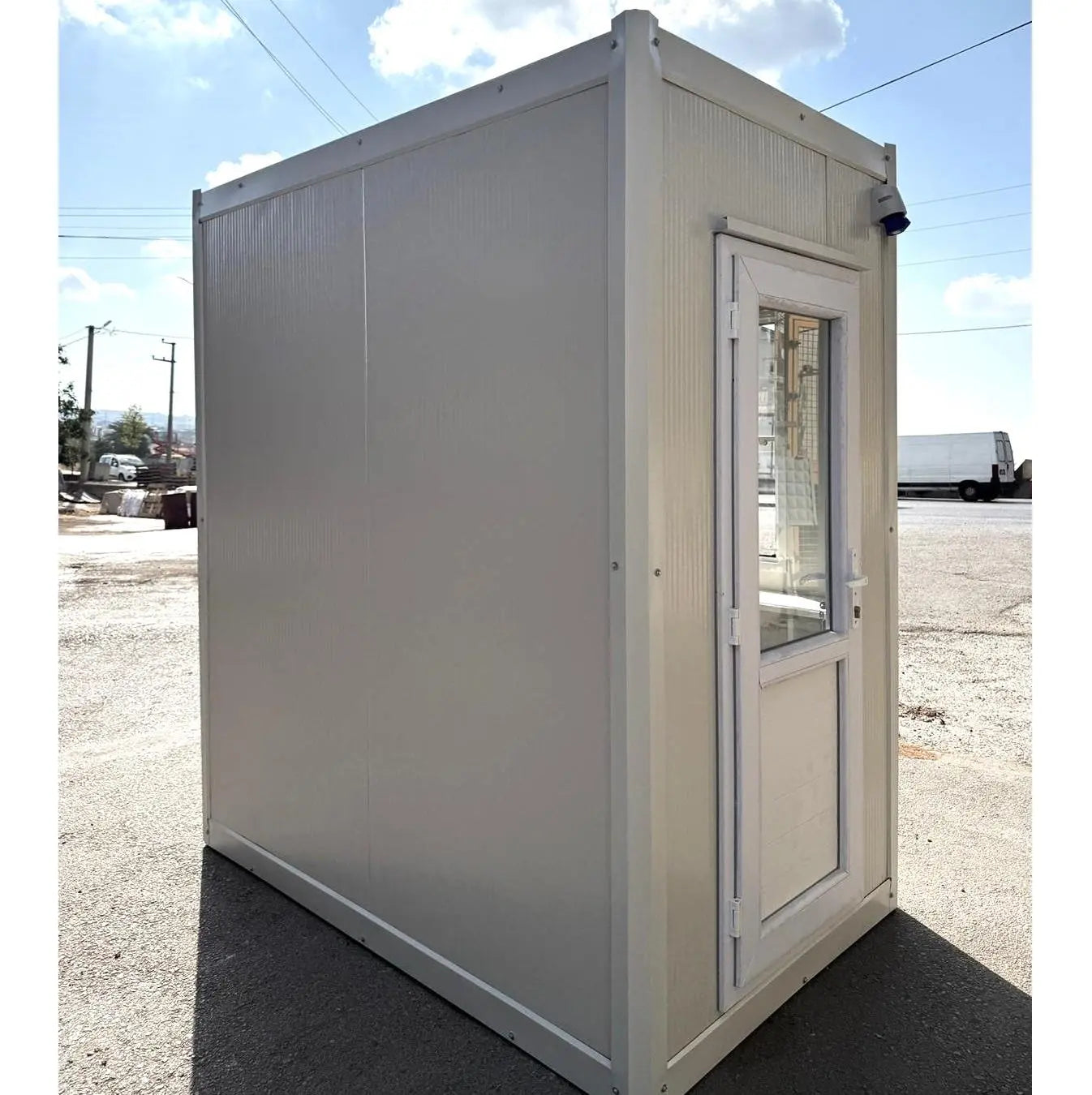 Security Hut Modular Kiosk Ticket Booth Portable Cabin 130x210 cm