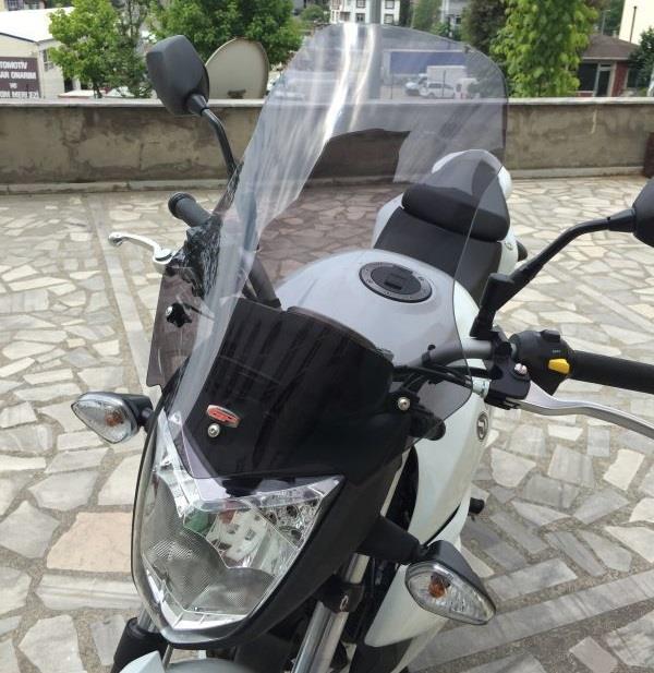 SYM Wolf SB 125 250 windscreen 49 cm smoke 2011-2020