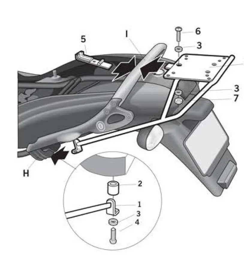 BMW K1200GT K1200RS rear rack carrier 1997-2009