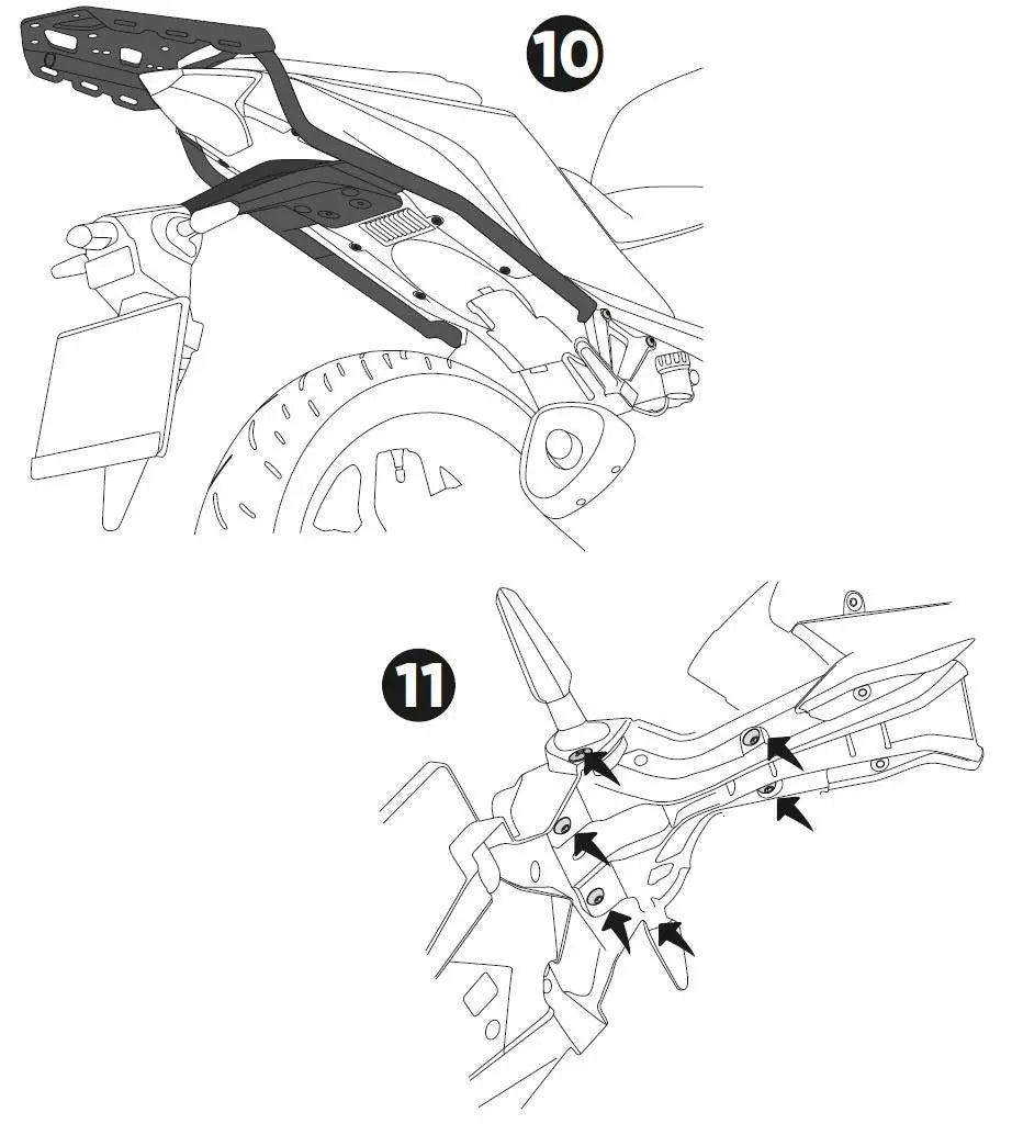 Yamaha MT03 luggage carrier rear rack 2016-24