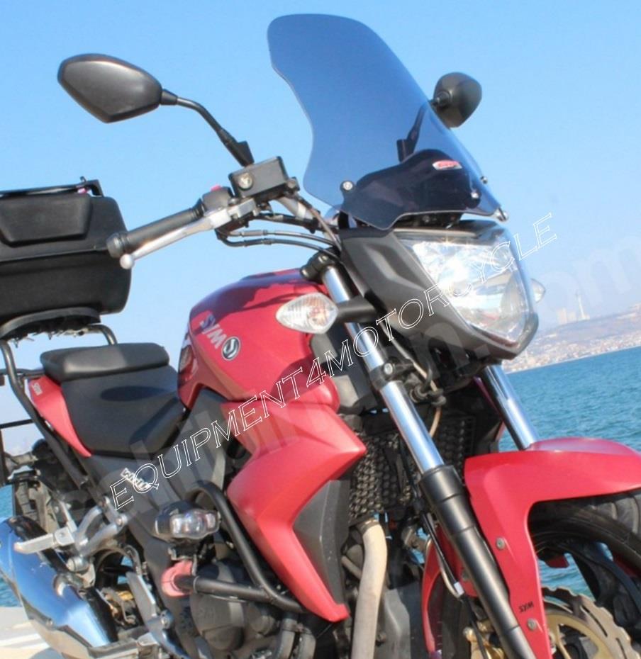 SYM Wolf SB 125 250 windscreen 49 cm smoke 2011-2020