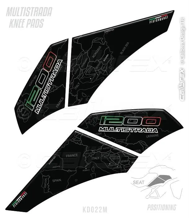 DUCATI MULTISTRADA 1200 BLACK FAIRING PROTECTION FULL SET 10-14