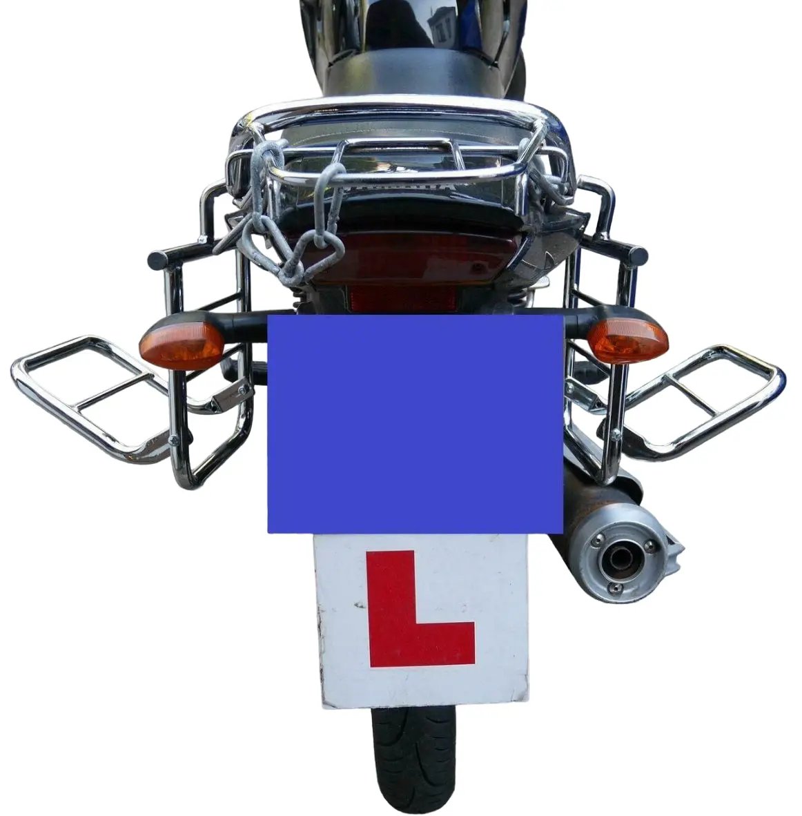 Yamaha YBR 125 pannier racks 2011-2017 chrome-coated