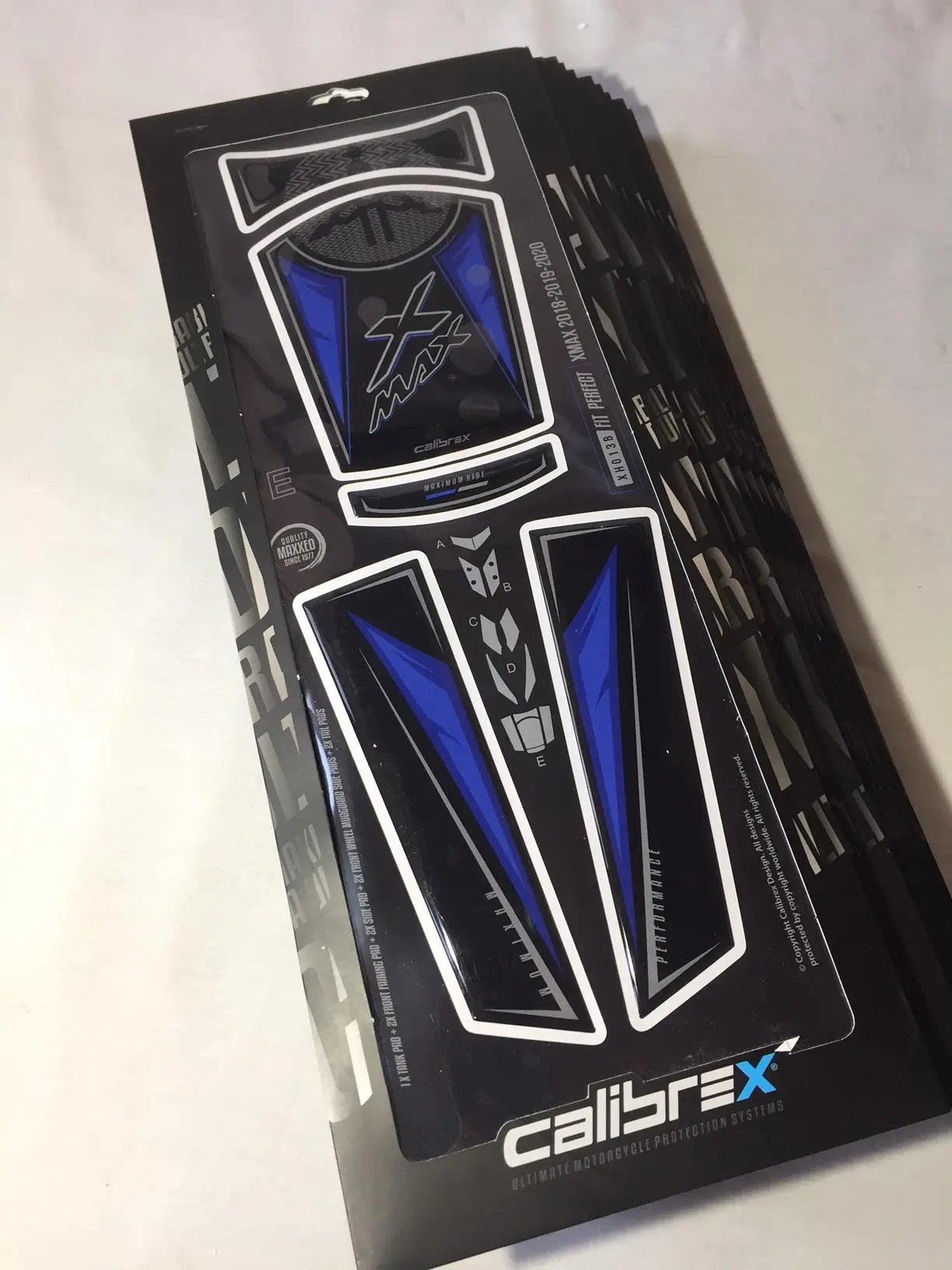 YAMAHA X-MAX FAIRING PROTECTIONS BLUE 3-D SET 2018-2022