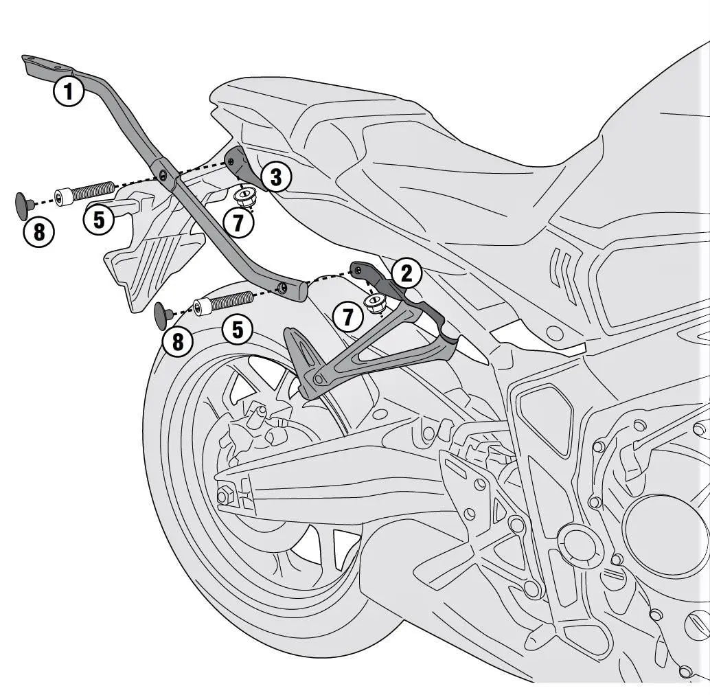 Honda CB650R rear rack with plate compatible 2019-20 only