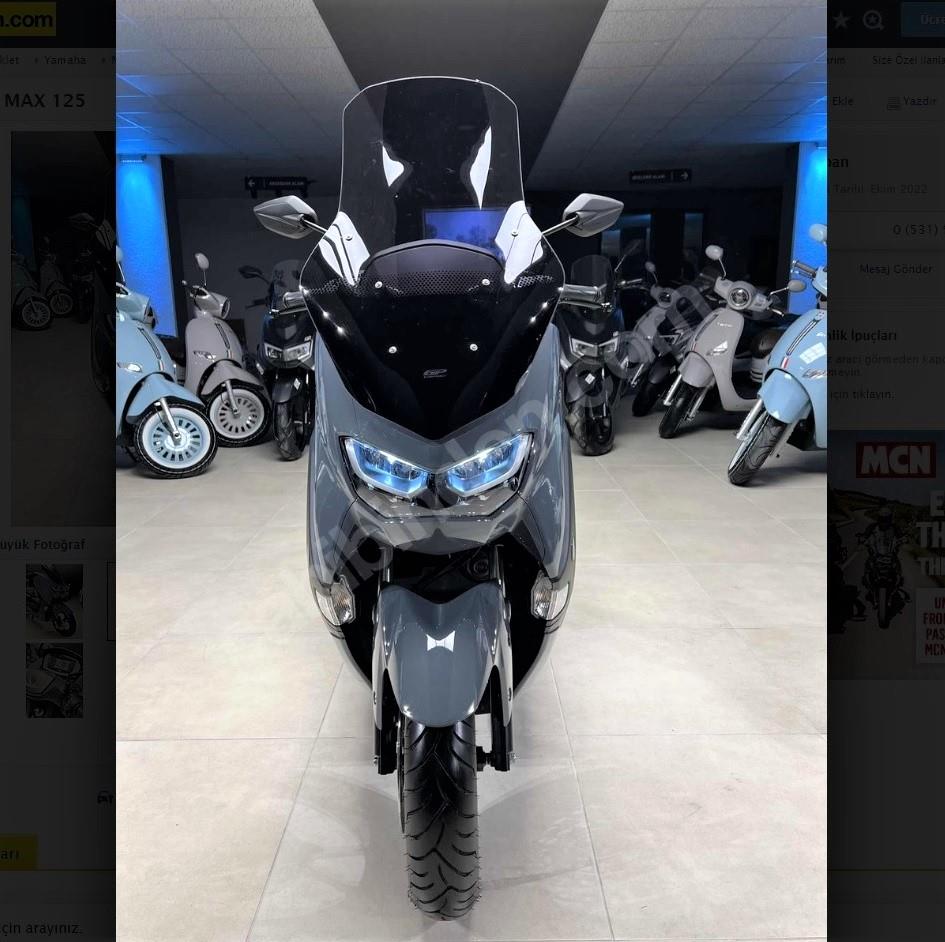 Windscreen for Yamaha Nmax125 Smoke 2021-2024 Tall 72 CM