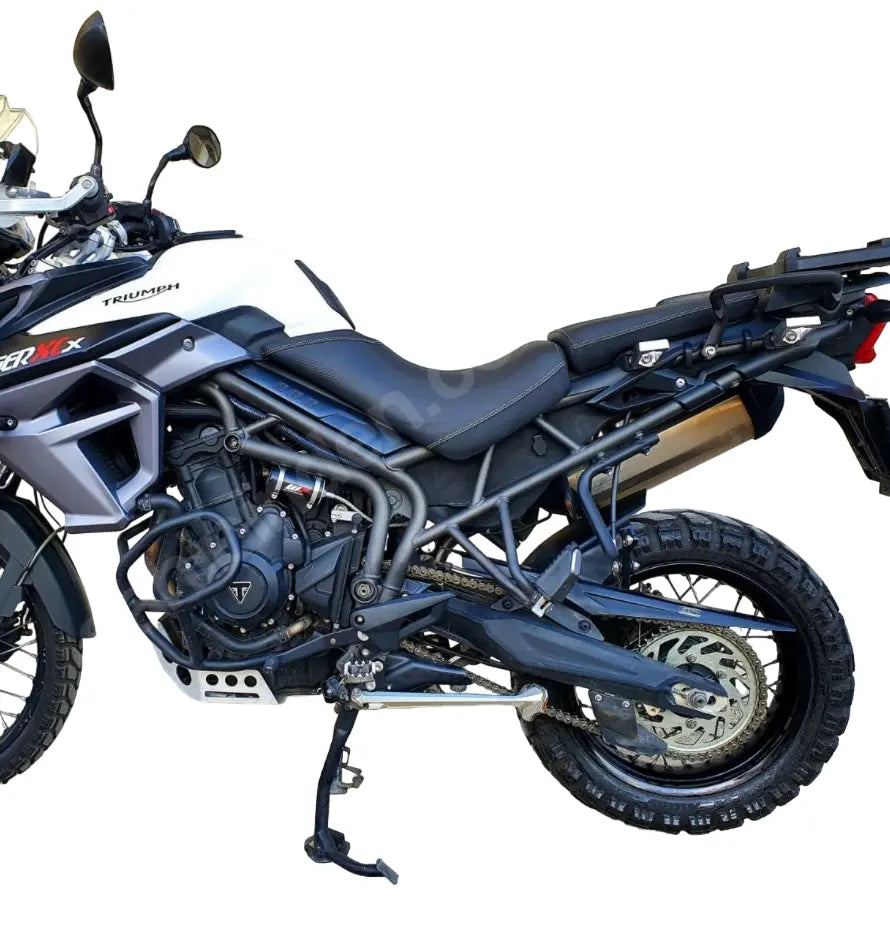 Installation process for the Triumph Tiger 800 rear fender using original bolts.