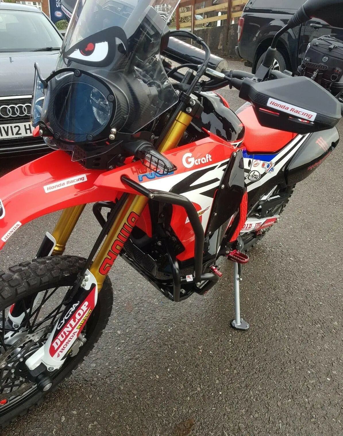 Honda CRF250 Rally Leg Guards Wind Deflectors Clear 2017-2020