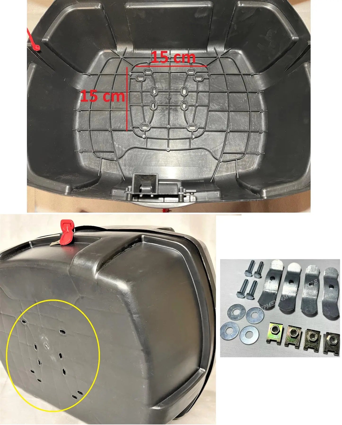 Top box 52 L motorcycle topbox fits 2 helmets