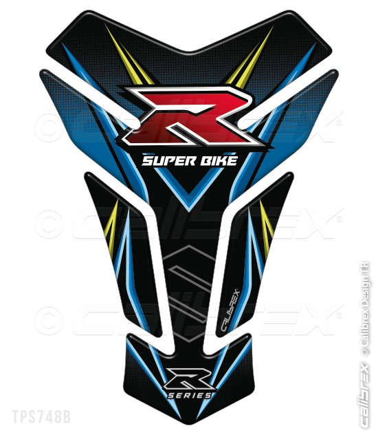SUZUKI GSXR 600 750 1000 BLUE TANK PAD CALIBREX DESIGN