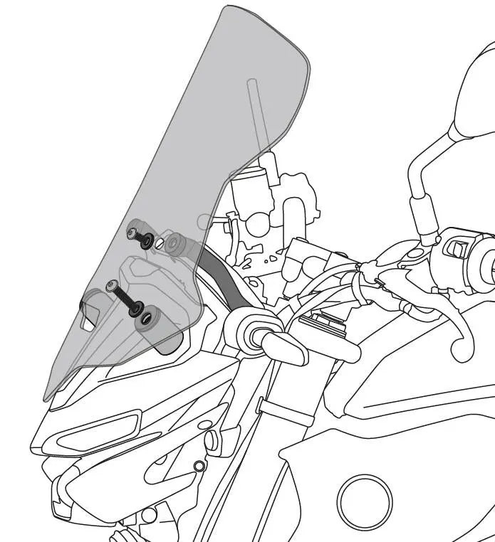 Yamaha MT03 Windscreen MT25/MT03 2020-2024 Smoke 48 cm