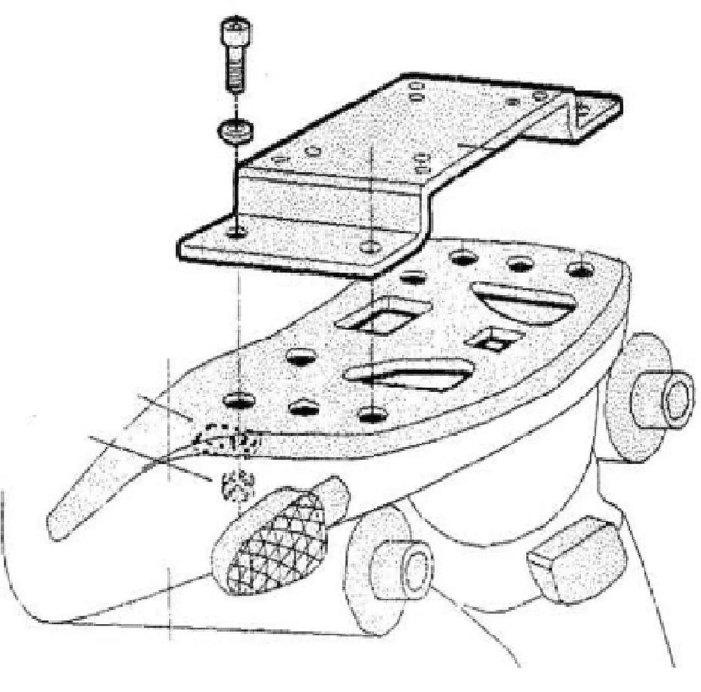 Honda XL1000V Varadero rear rack plate 1999-2006