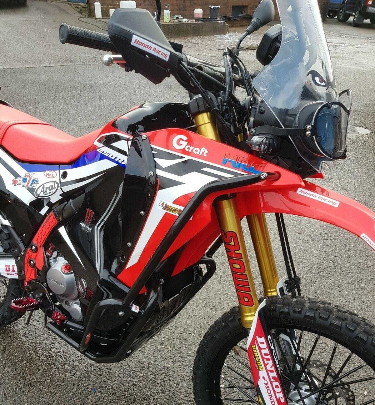 Honda CRF250 Rally Leg Guards Wind Deflectors Dark Smoke 2017-2020