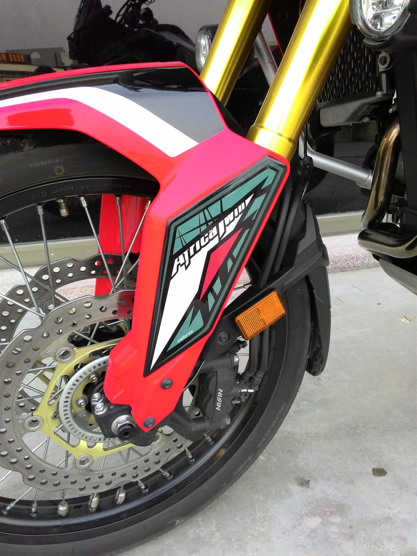 HONDA CRF1000L AFRICA TWIN FAIRING PROTECTION SET TRICOLOR CALIBREX DESIGN 2016-19