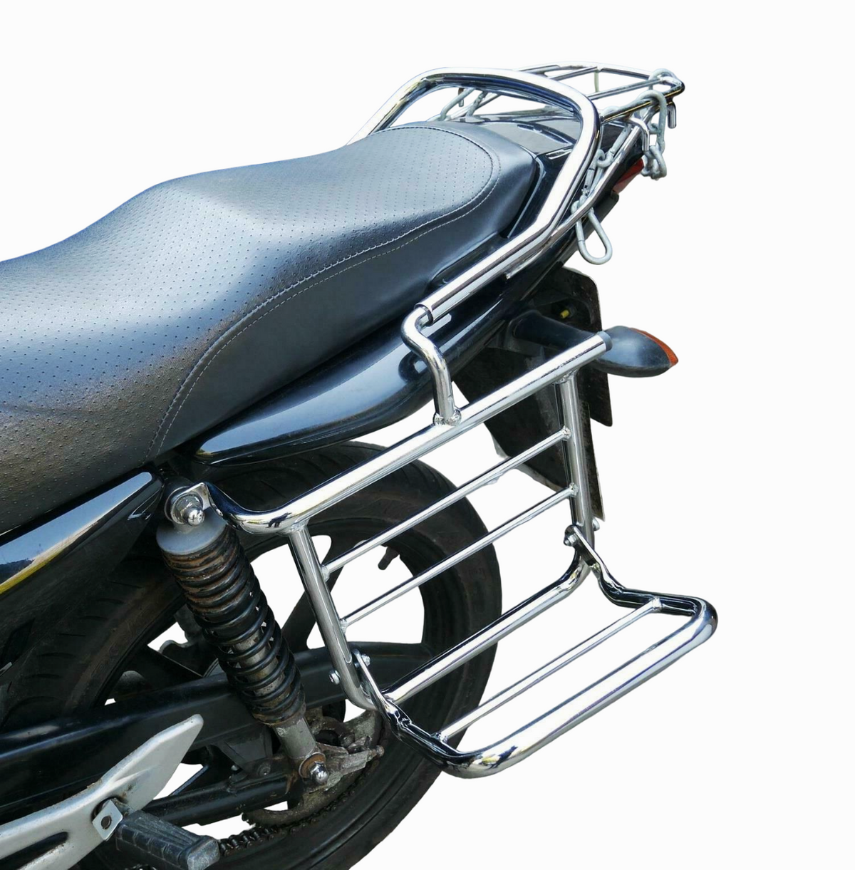 Yamaha YBR125 pannier racks 2011-2017 chrome-coated