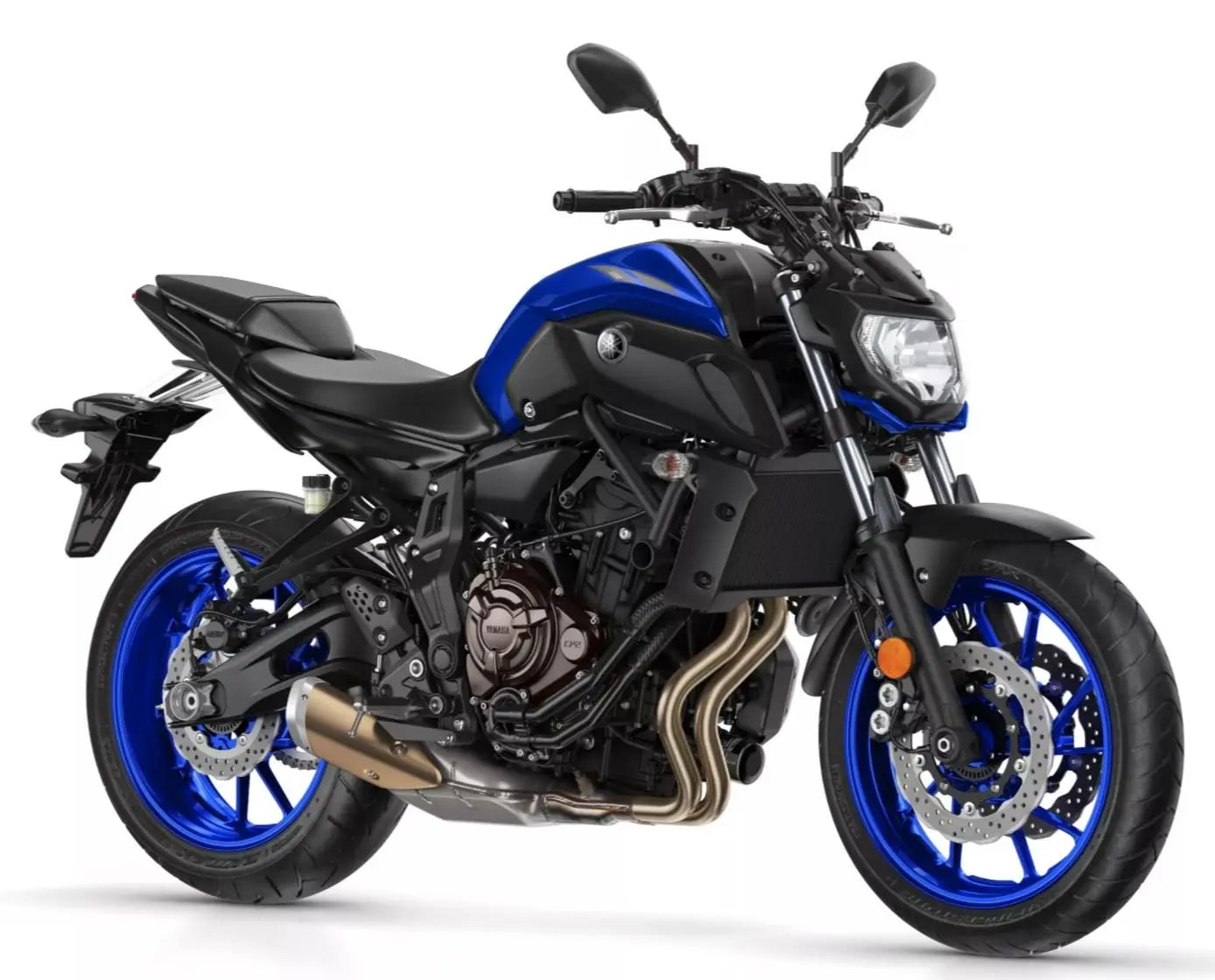 Yamaha MT07 tank/knee/gas cap pad trio blue protection set 18-20