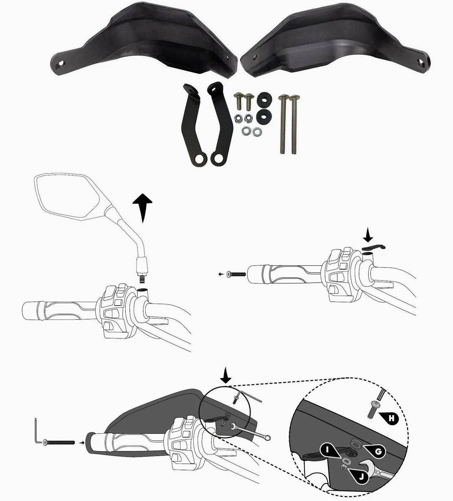 Honda NC750X Handguards protection 2016-2024