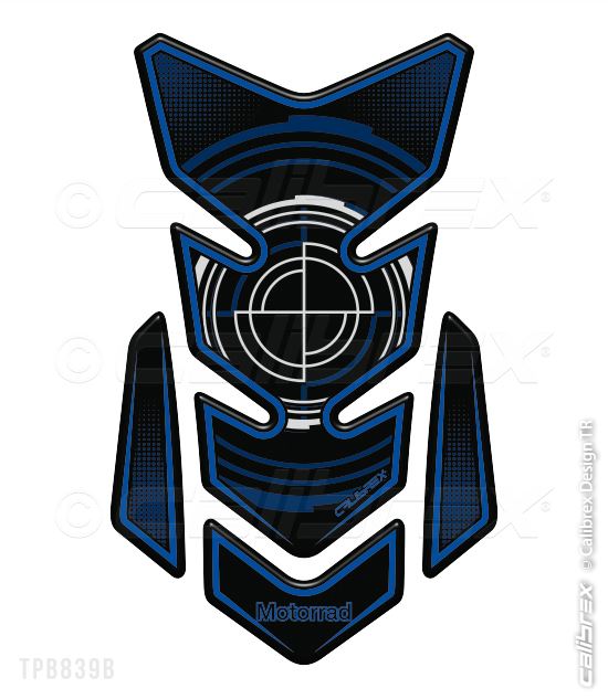 BMW MOTORCYCLE MOTORRAD TANK PAD CALIBREX DESIGN BLUE