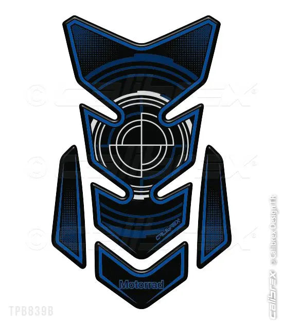 BMW MOTORCYCLE MOTORRAD TANK PAD CALIBREX DESIGN BLUE