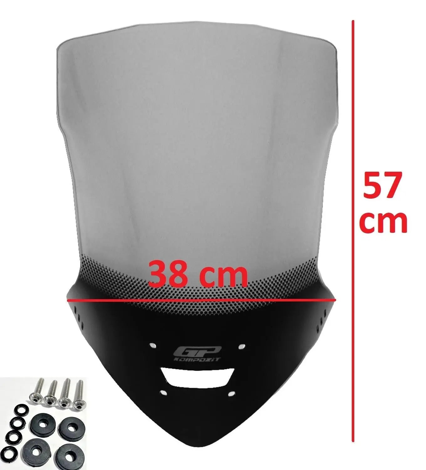 Honda NC750X touring windscreen 57 cm smoke 16-20