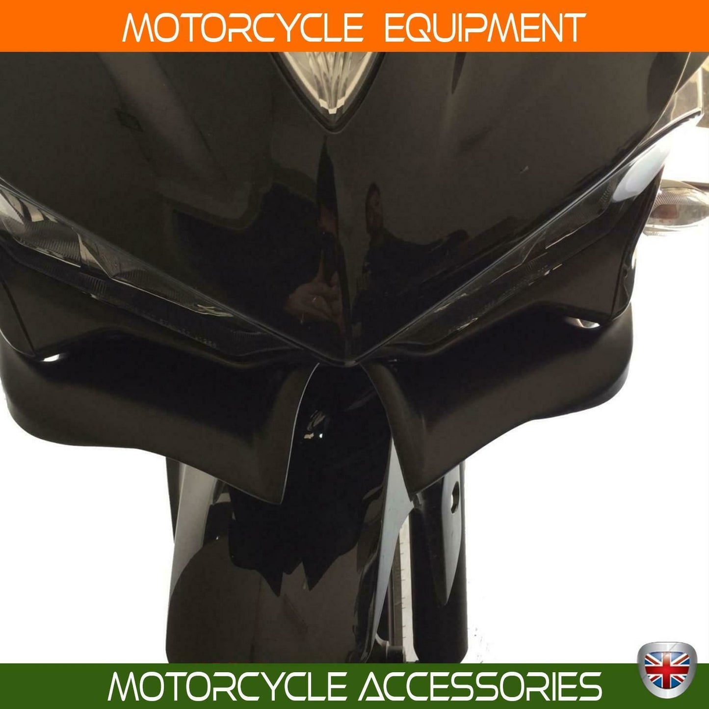 Yamaha YZF R3 winglet front fairing spoiler race fin fiber 15-18