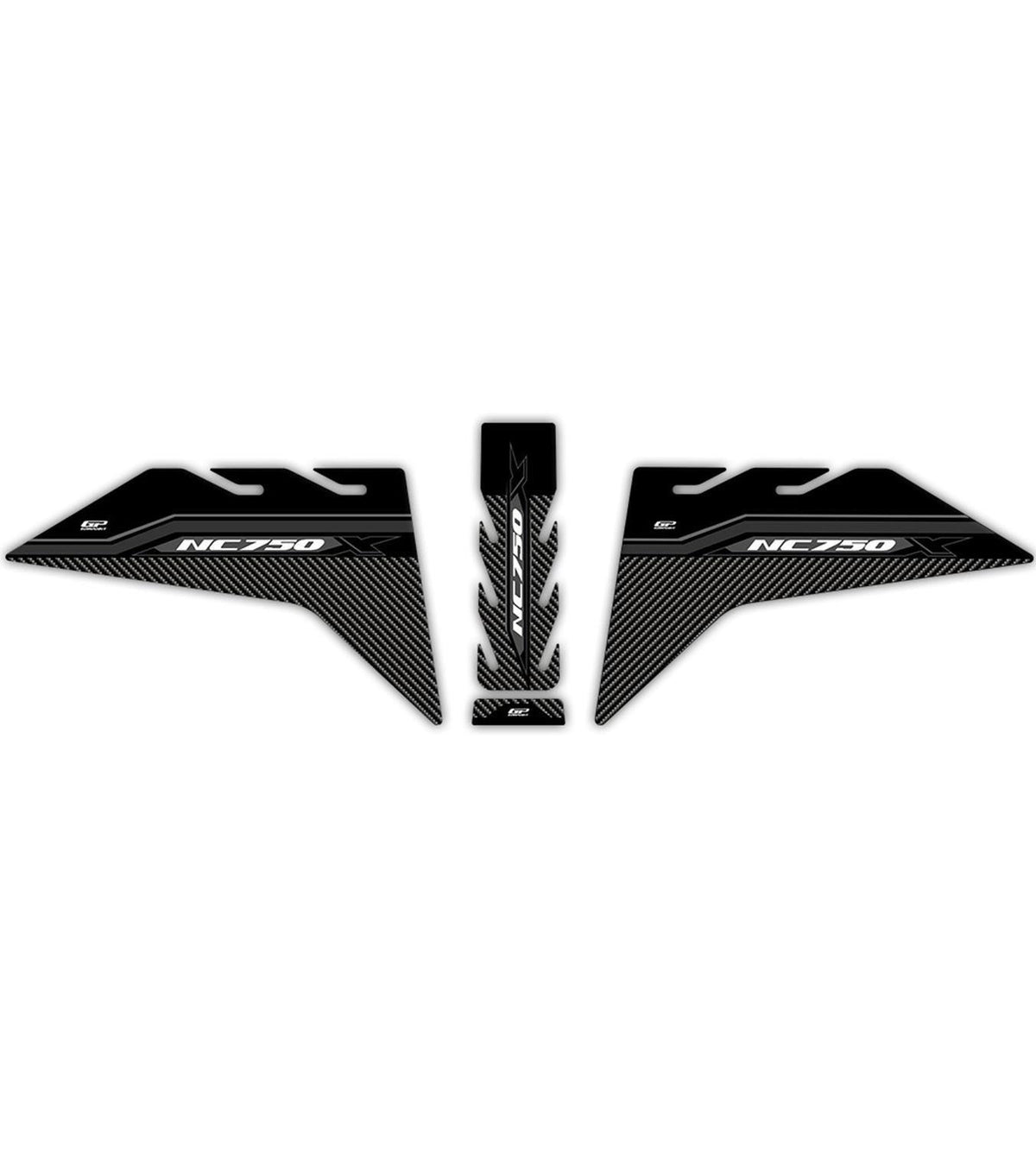 NC750X Tank and Knee Pads Protections 3D Set Black 21-24