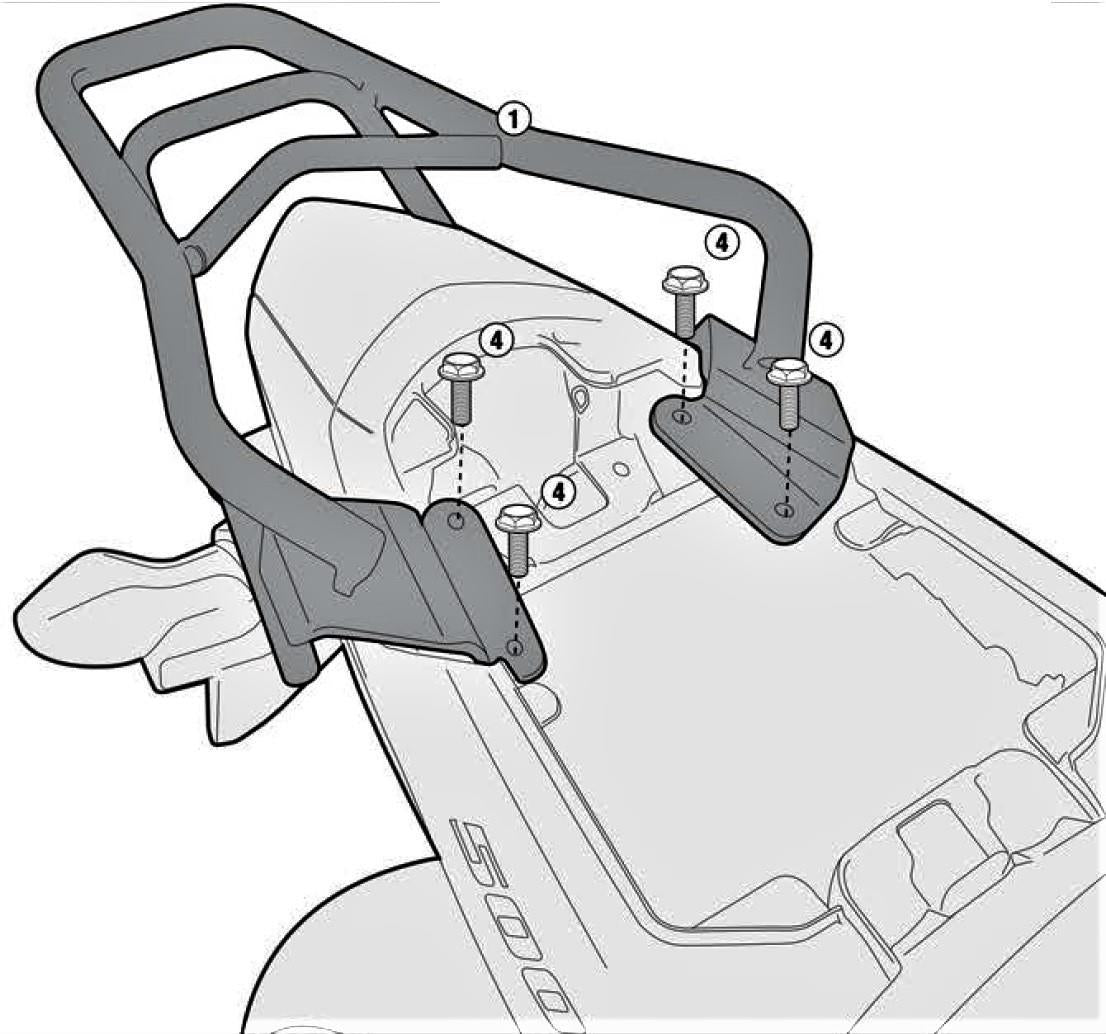 Honda CBR500R rear rack top box carrier 13-15