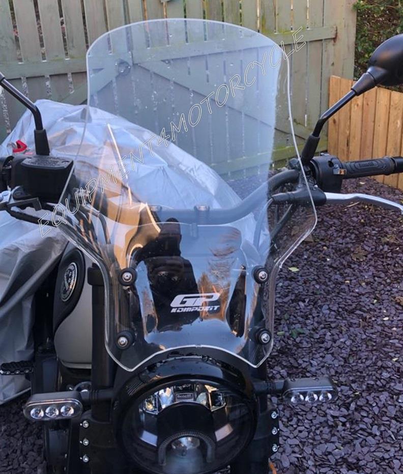 Benelli Leoncino500 clear 49cm windscreen 18-22