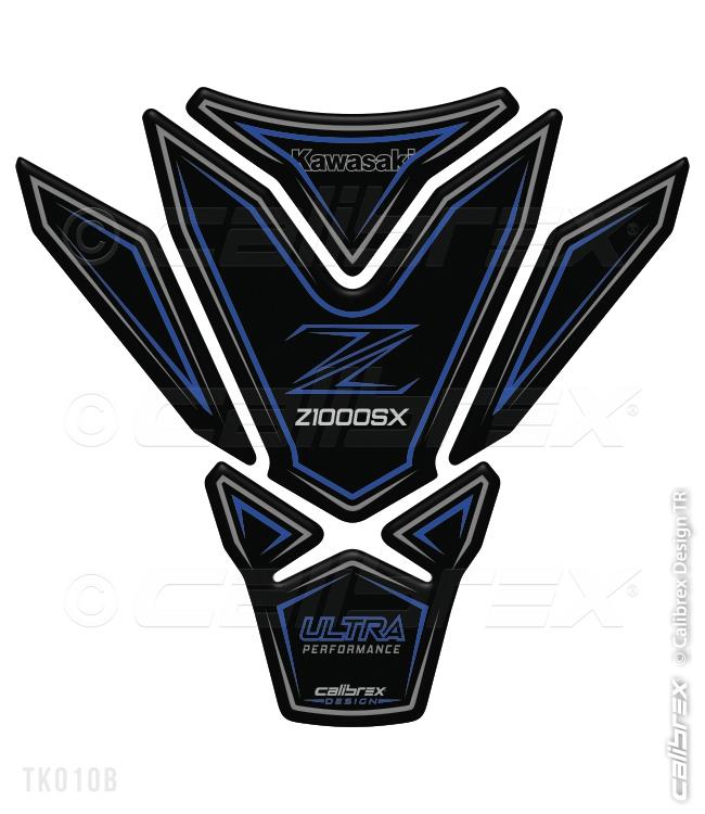 Kawasaki Z1000SX blue tank pad protection 2011-19