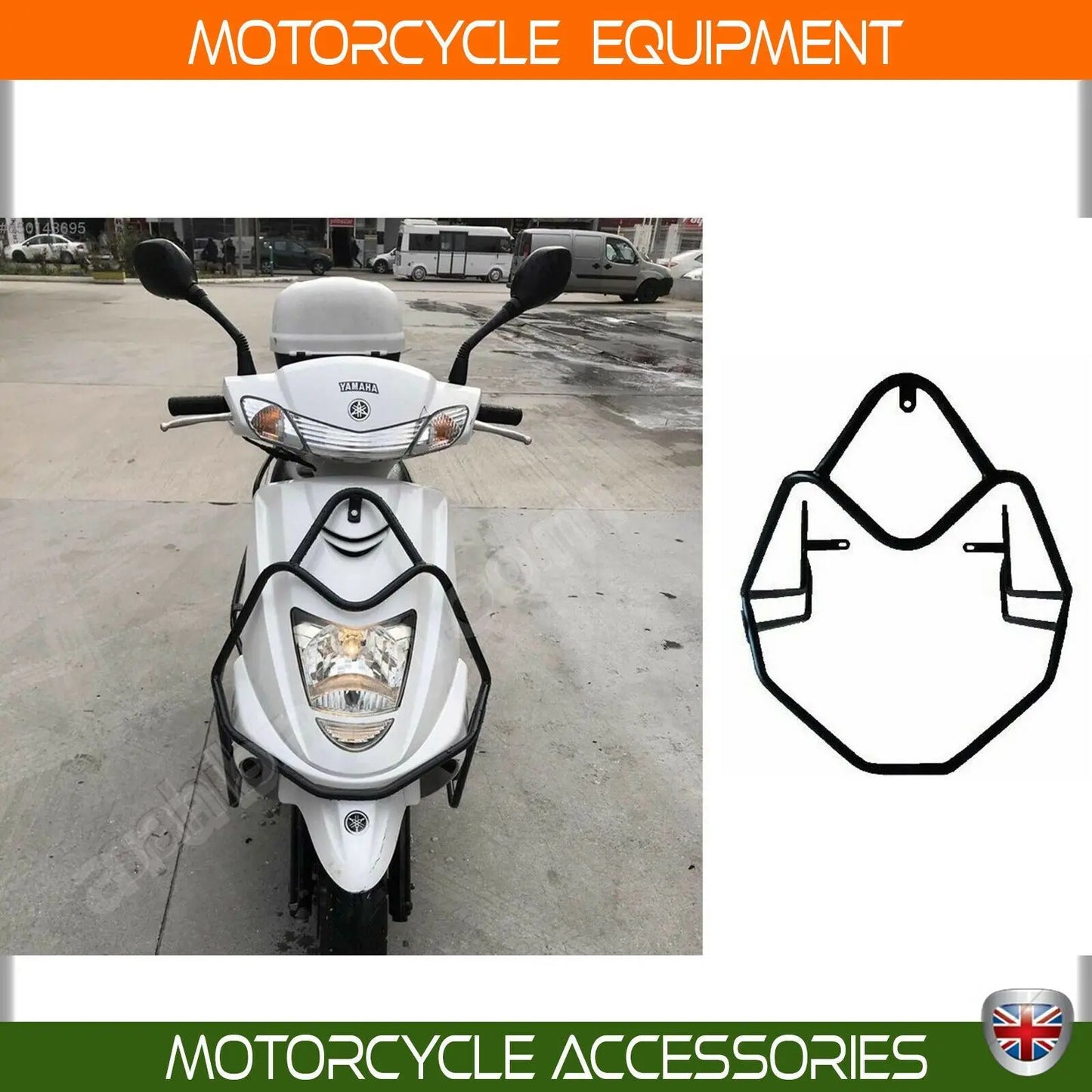 Yamaha Cygnus L crash bar front headlight fairing protection guard