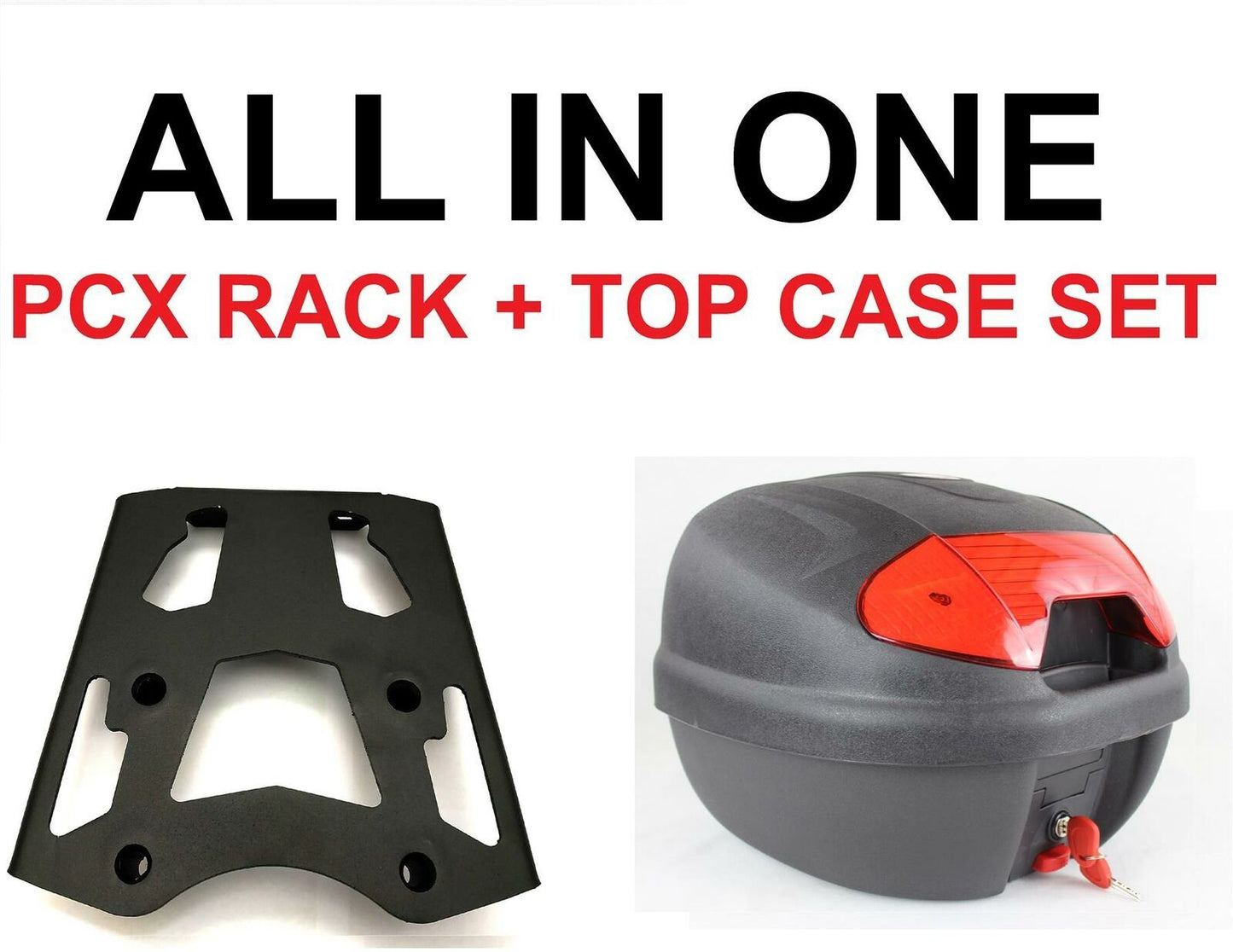 Honda PCX 125 rear rack + 32 LT top case set 2010-21 ALL IN ONE