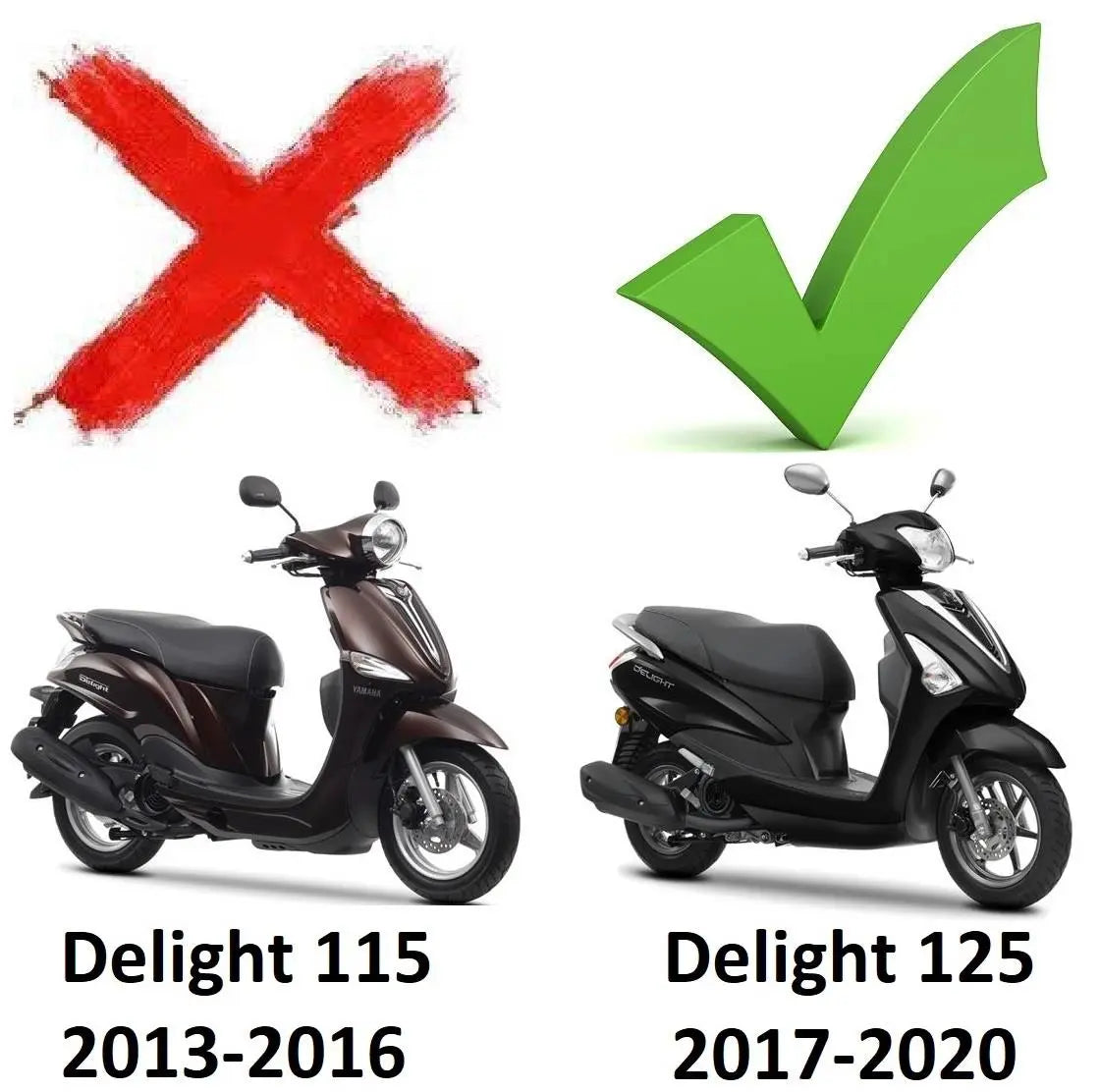 Yamaha Delight 125 crash bars full fairing guards 2017-2020