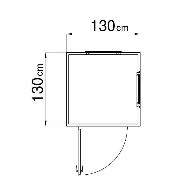 Modular Kiosk Ticket Booth Security Hut Portable Cabin Anti-Vandal 130x130 cm
