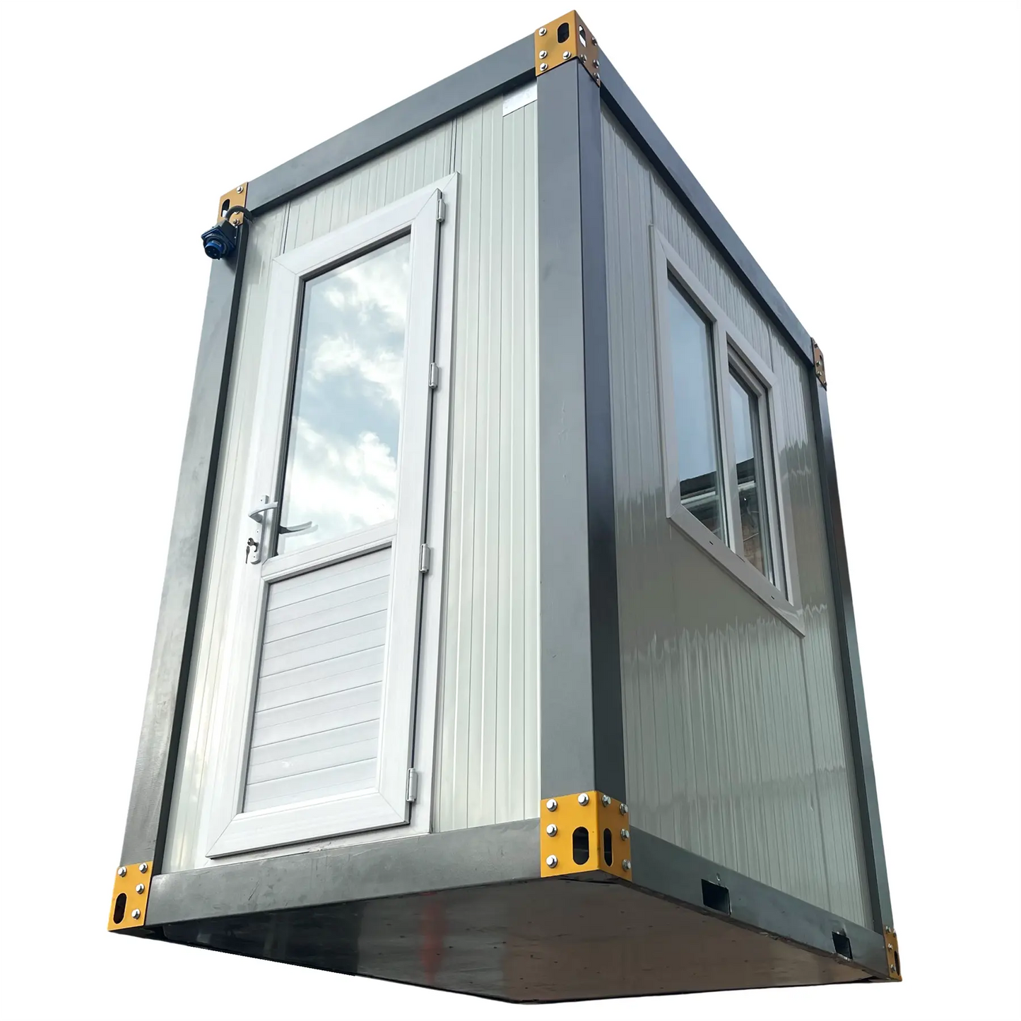Portable Kiosk Cabin Booth Security Ticket Hut Modular Gate House 150x210 cm