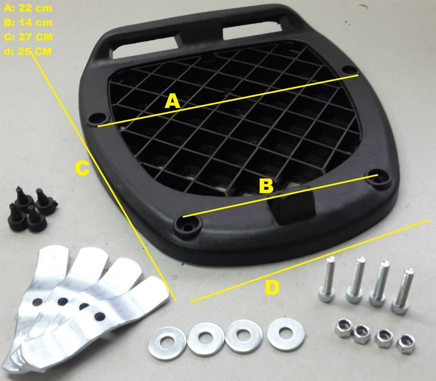Yamaha MT03 MT25 rear rack + 46 LT top case set 2016-19 ALL IN ONE
