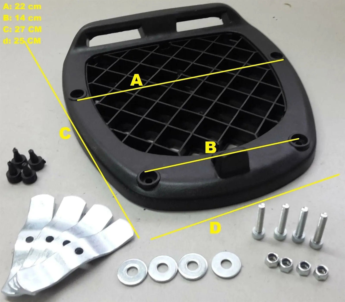 Yamaha MT03 MT25 rear rack + 46 LT top case set 2016-19 ALL IN ONE