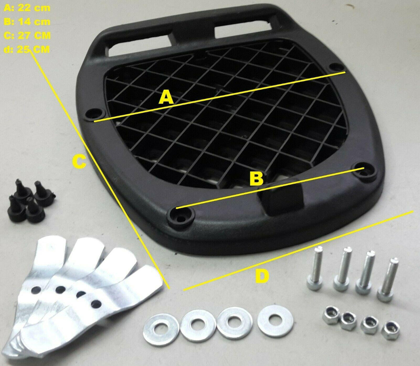 Honda CB125F Universal Rear Rack Luggage Carrier+32 LT Top Case Set ALL IN ONE