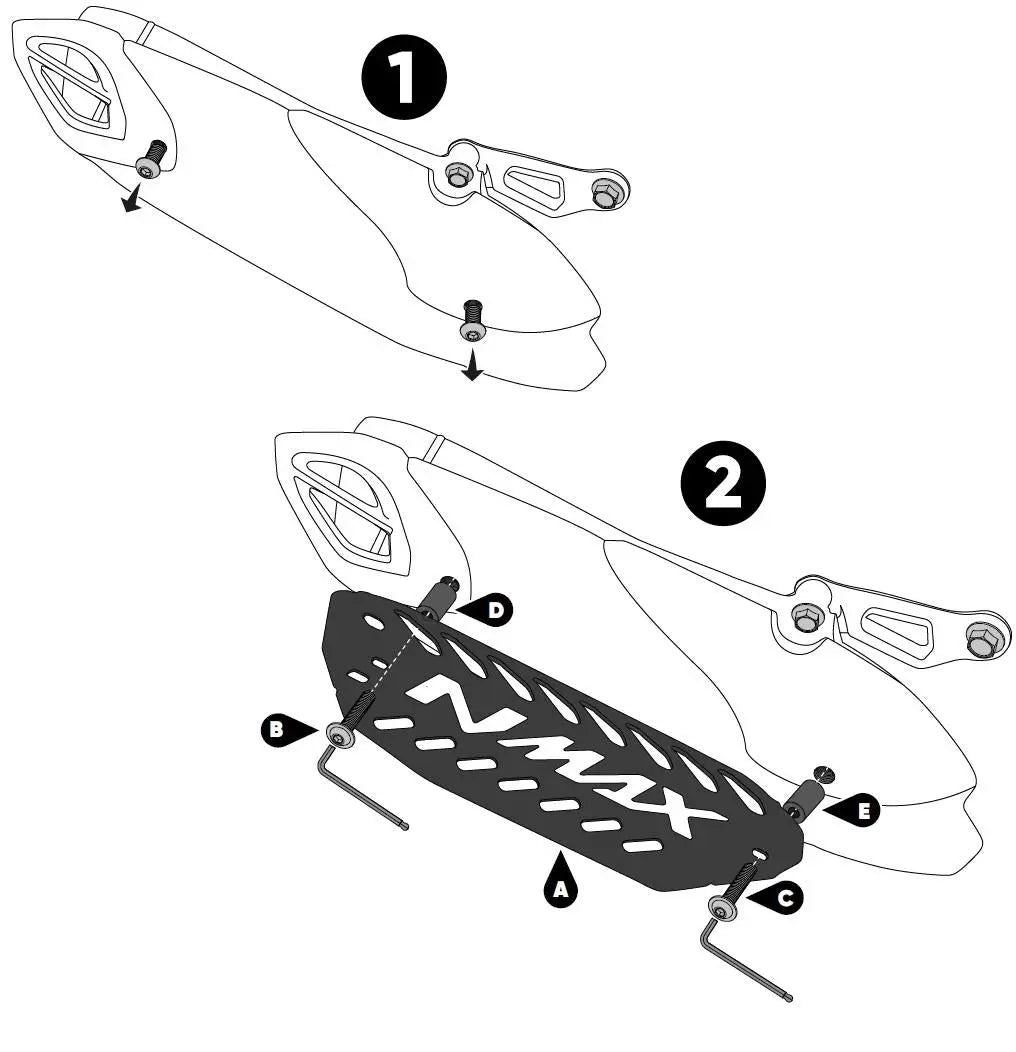 Yamaha Nmax125 exhaust guard muffler protection 2021-2025