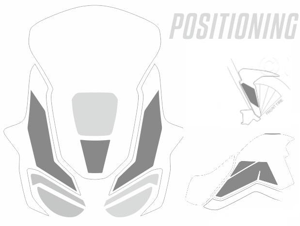 HONDA CRF1000L AFRICA TWIN BLACK FAIRING PROTECTION FULL SET 16-19