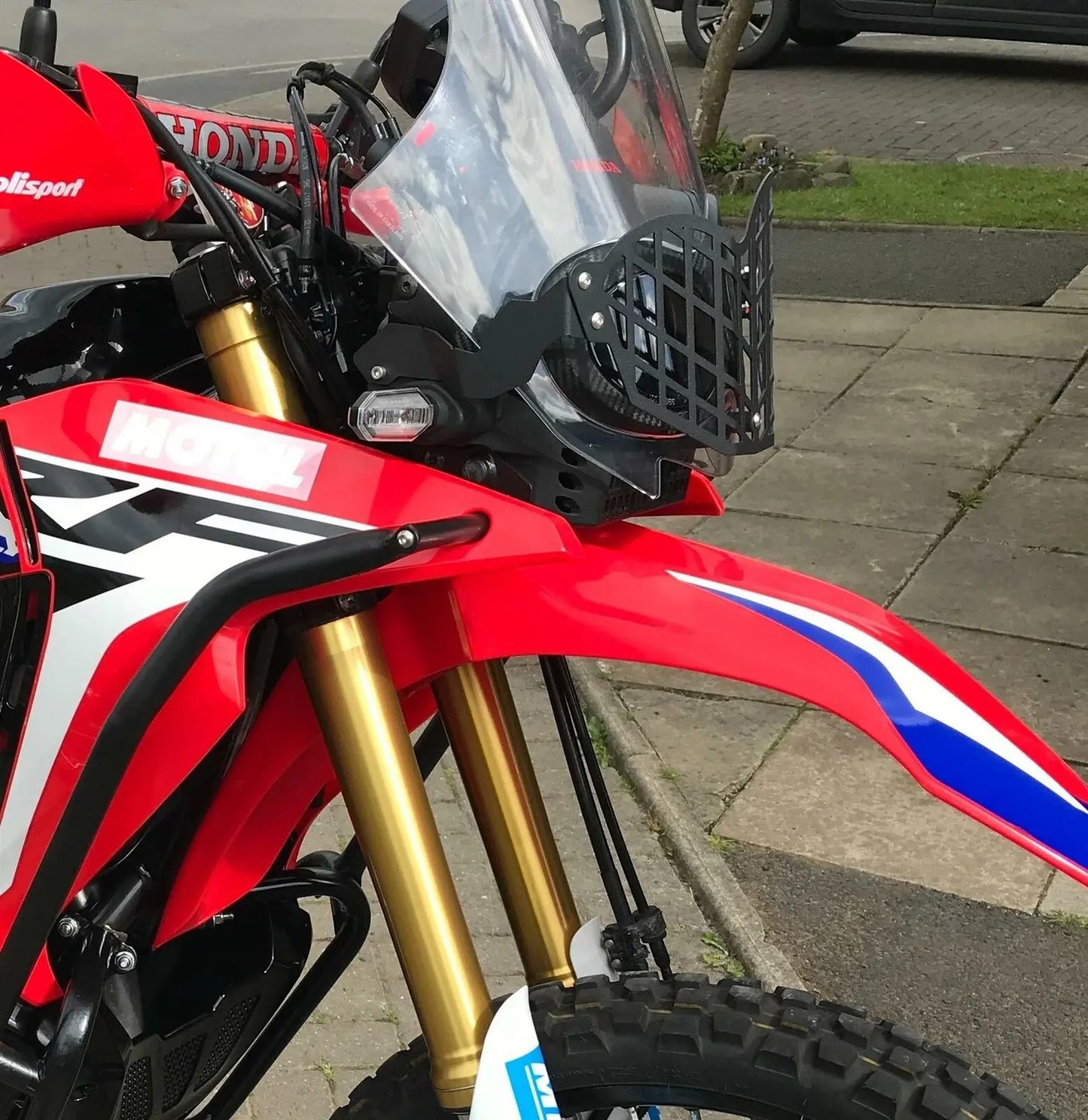 Honda CRF250 Rally headlight guard protector