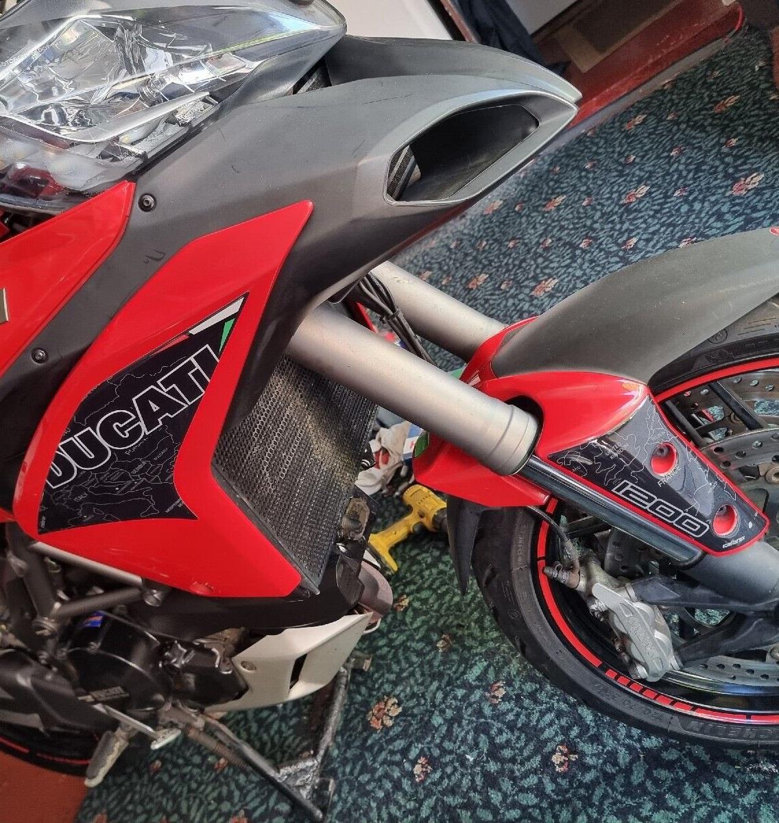 DUCATI MULTISTRADA 1200 BLACK FAIRING PROTECTION FULL SET 10-14