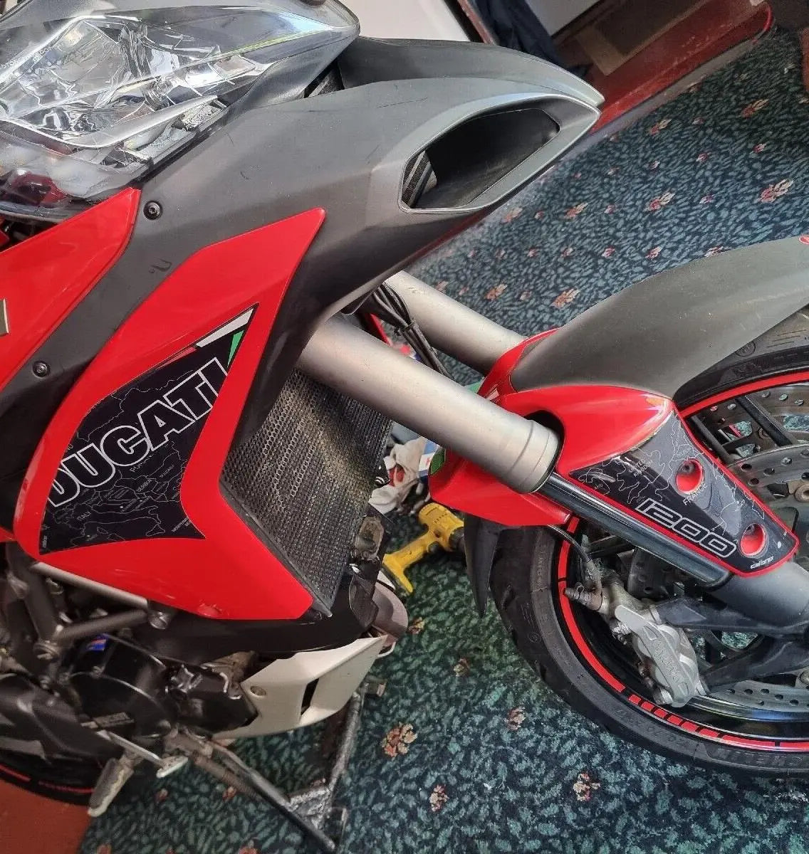 DUCATI MULTISTRADA 1200 BLACK FAIRING PROTECTION FULL SET 10-14