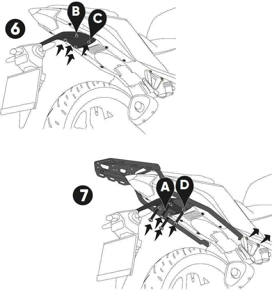 Yamaha MT03 luggage carrier rear rack 2016-24