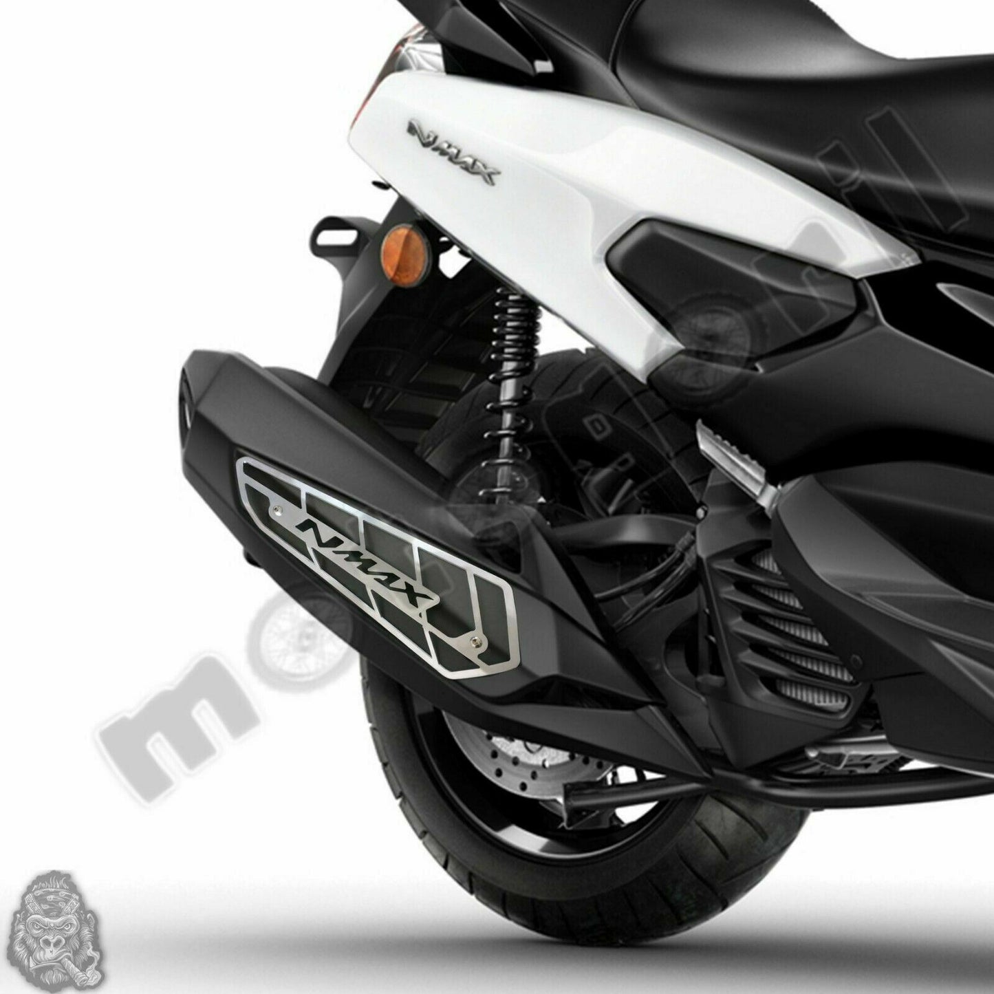 Yamaha NMAX rear rack luggage carrier + exhaust guard set